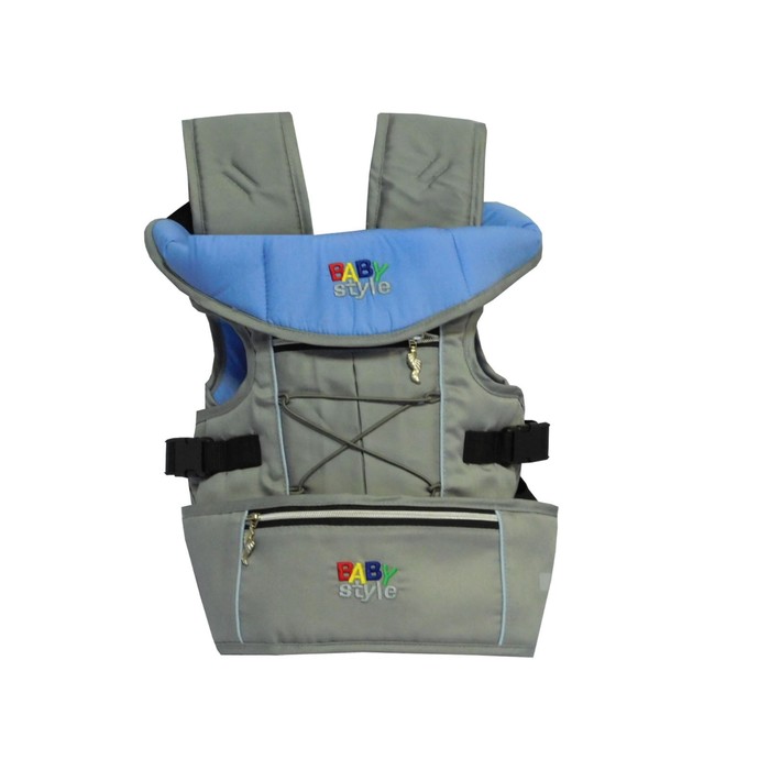 Рюкзак-кенгуру "Вомбат", 3 положения, 2-12 мес., до 15 кг. цвет серый