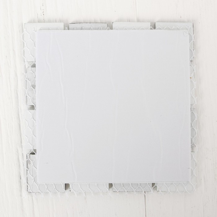 Мозаика стеклянная на клеевой основе №20, цвет белый с черным