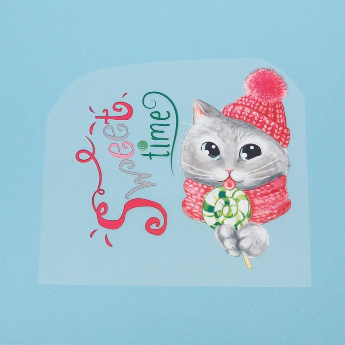 Термонаклейка для декорирования текстильных изделий Sweet time, 15 х 15 см