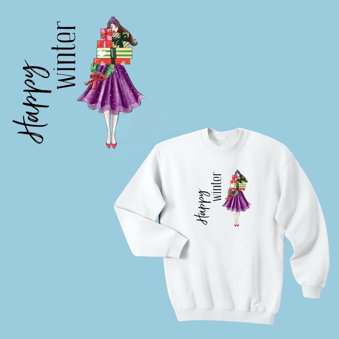 Термонаклейка для декорирования текстильных изделий Hello winter, 15 х 15 см