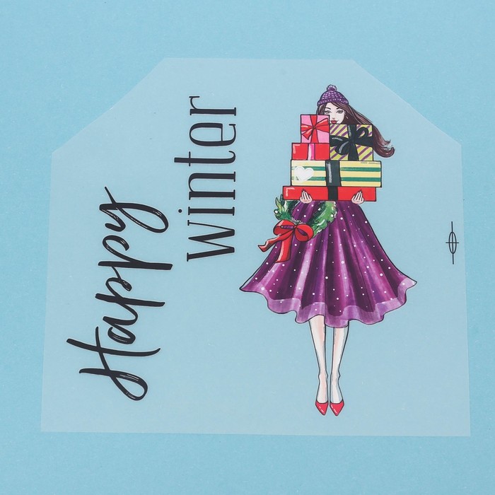 Термонаклейка для декорирования текстильных изделий Hello winter, 15 х 15 см