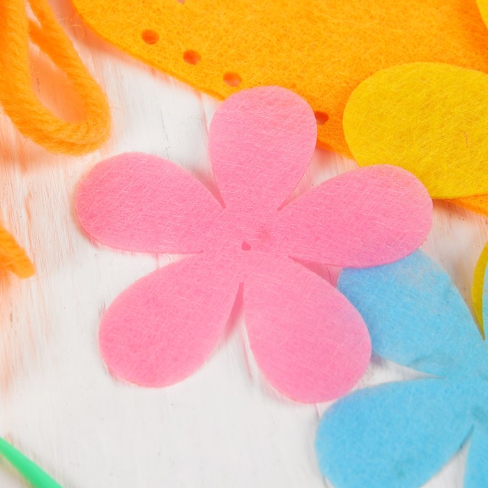 Набор для создания букета в горшочке из фетра "Лучший подарок" с иглой, меховые палочки