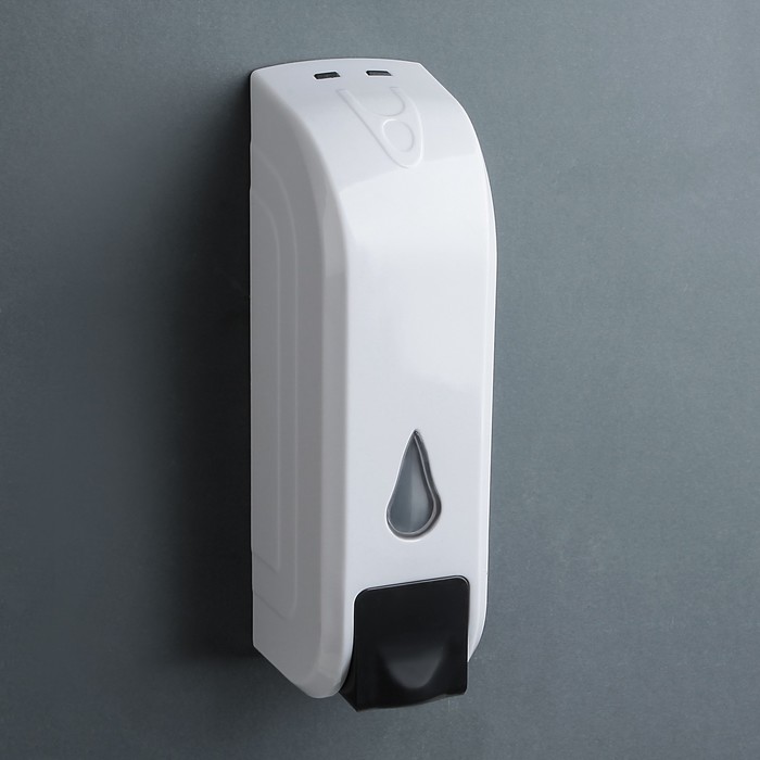 Диспенсер для жидкого мыла механический 350 мл 21х7,5х7 см, цвет белый