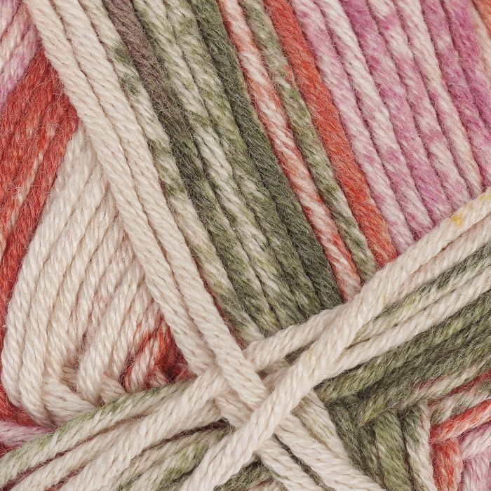 Пряжа "Calico Jakar" 50% хлопок, 50% акрил 245м/100г (31537 секционный)
