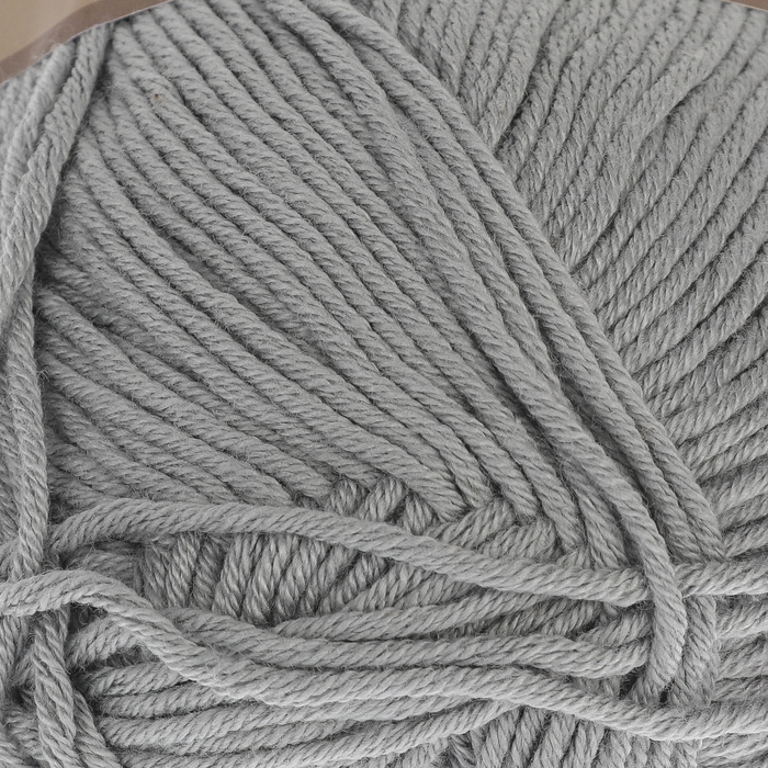 Пряжа "Calico" 50% хлопок, 50% акрил 245м/100г (10255 серый)