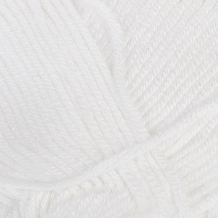 Пряжа "Calico" 50% хлопок, 50% акрил 245м/100г (208 белый)