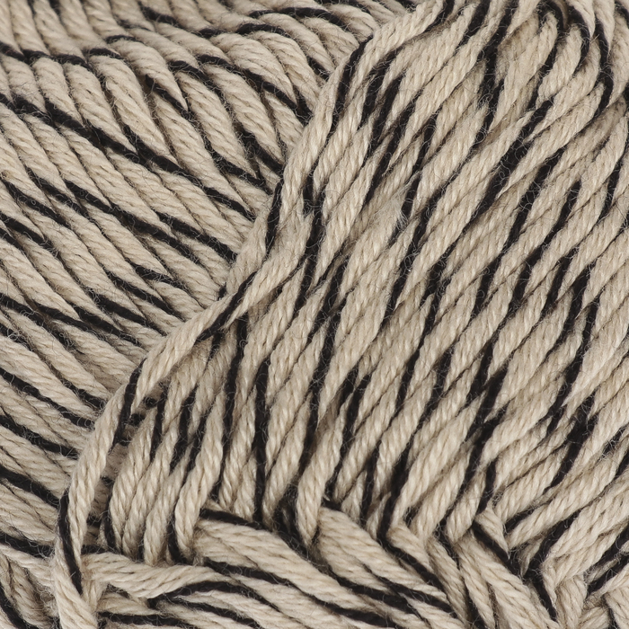 Пряжа "Calico" 50% хлопок, 50% акрил 245м/100г (21300 черно-песчаный)