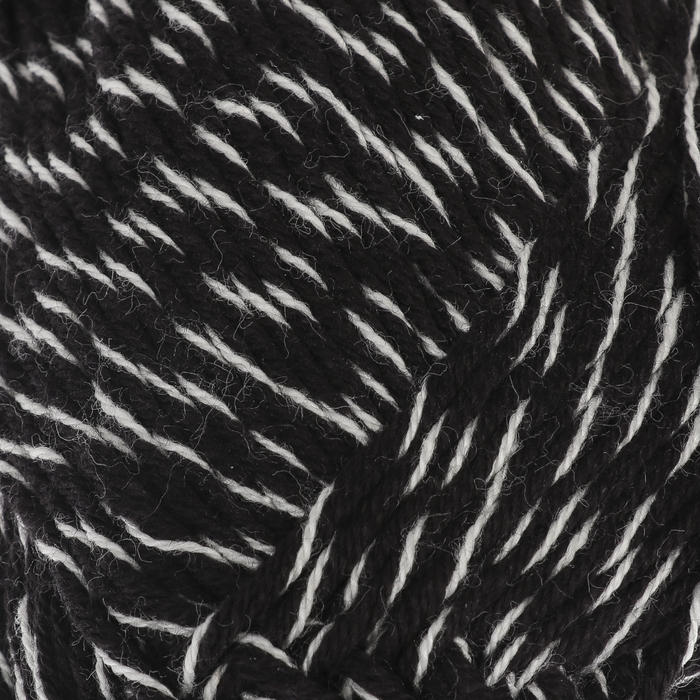 Пряжа "Calico" 50% хлопок, 50% акрил 245м/100г (21301 черно-белый)