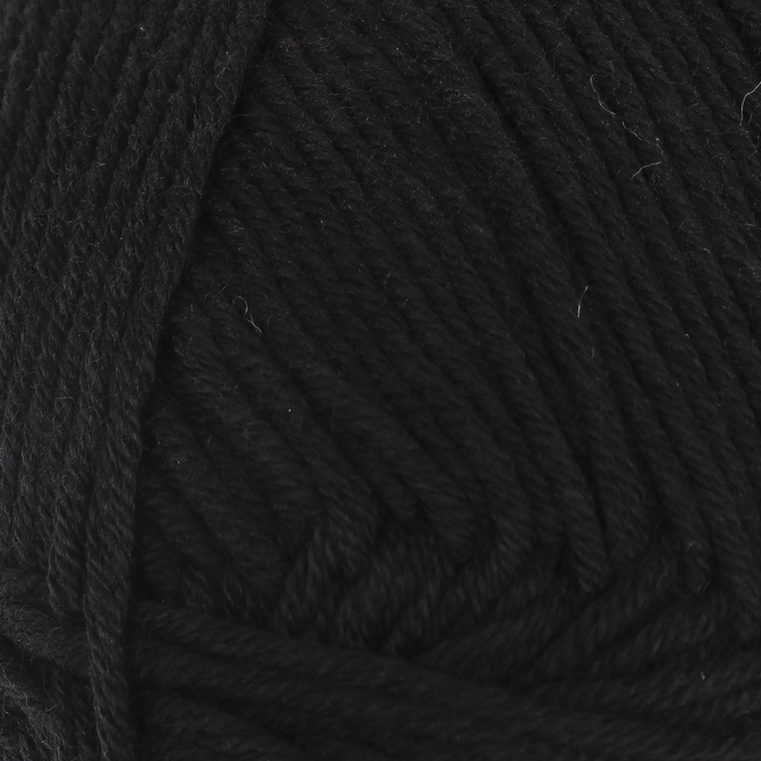 Пряжа "Calico" 50% хлопок, 50% акрил 245м/100г (217 чёрный)