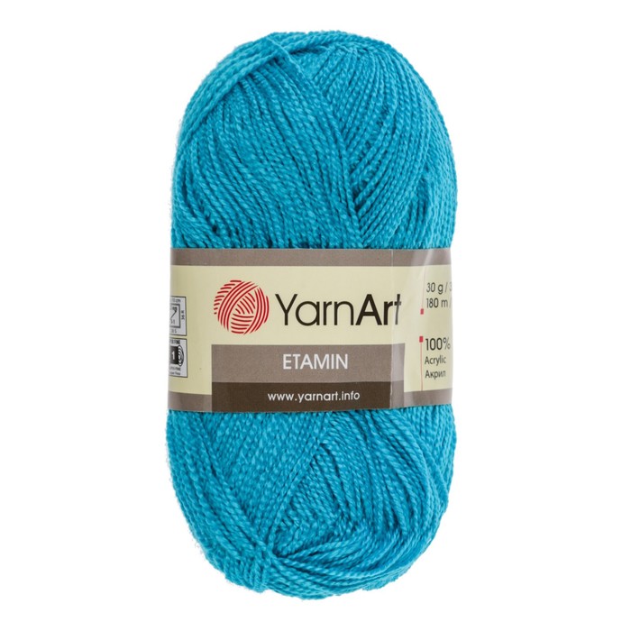 

Пряжа "Etamin" 100% акрил 180м/30гр (425 яр. голубой)