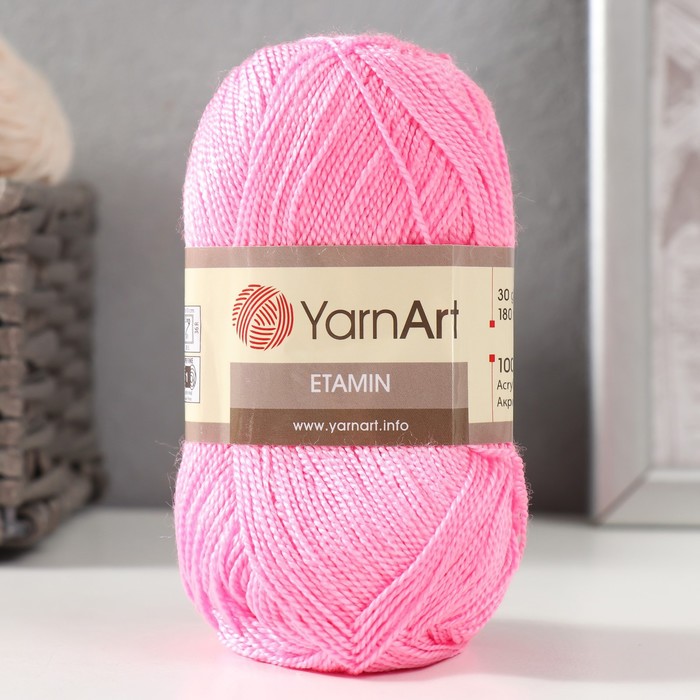Пряжа "Etamin" 100% акрил 180м/30гр (436 розовый)