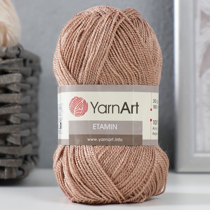 Пряжа "Etamin" 100% акрил 180м/30гр (447 св. коричневый)