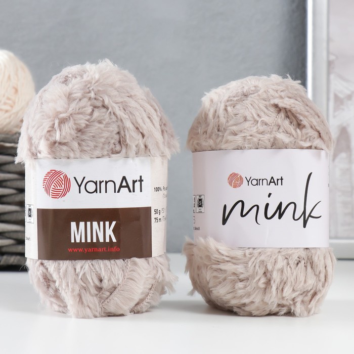 

Пряжа "Mink" 100% полиамид 75м/50гр (337 серо-бежевый)