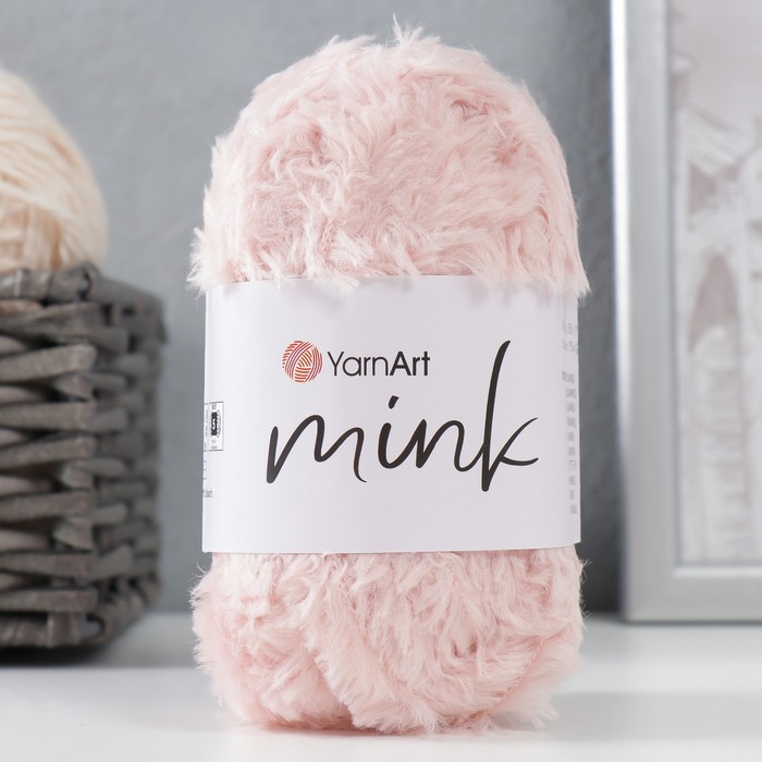 Пряжа Mink 100% полиамид 75м/50гр (341 бл. розовый) пряжа mink 100% полиамид 75м 50гр 335