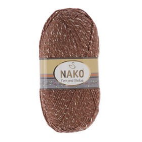 

Пряжа "Natural Bebe" 10% бамбук, 14% хлопок, 76% акрил 225м/100г (3678 коричневый)
