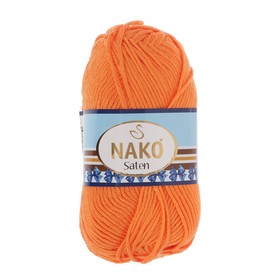 

Пряжа "Saten 50" 100% микроакрил 115м/50гр (10157 апельсин)
