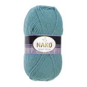

Пряжа "Sport wool" 25% шерсть, 75% акрил 120м/100гр (10567 св. бирюзов.)