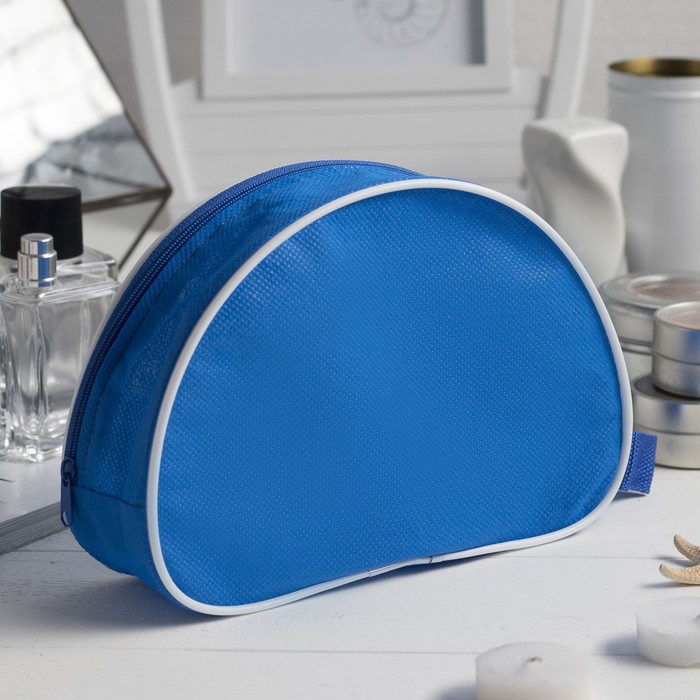 Сумка-косметичка "Ракушка", 1 отдел на молнии, цвет васильковый