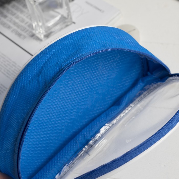 Сумка-косметичка "Ракушка", 1 отдел на молнии, цвет васильковый