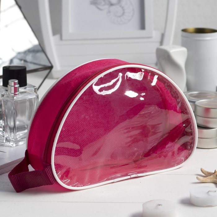 Сумка-косметичка "Ракушка", 1 отдел на молнии, цвет красный