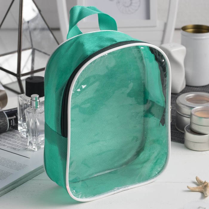 Сумка-косметичка, 1 отдел на молнии, цвет ярко-зелёный