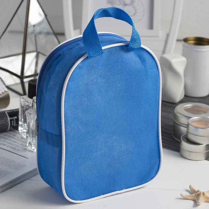 Сумка-косметичка, 1 отдел на молнии, цвет васильковый