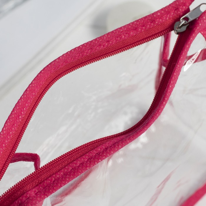 Сумка-косметичка, отдел на молнии, цвет красный