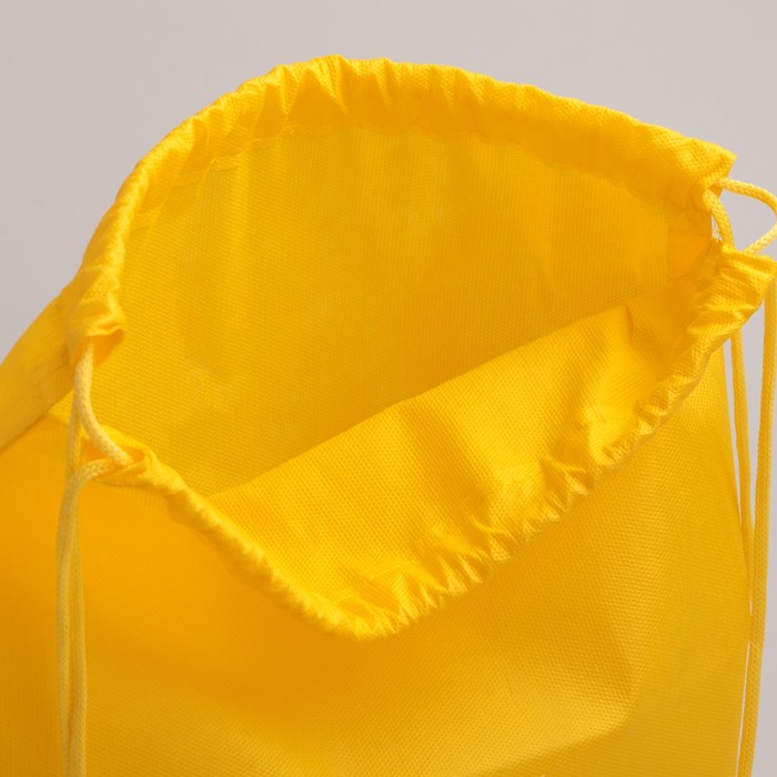 Мешок для обуви, 1 отдел на шнурке, цвет жёлтый