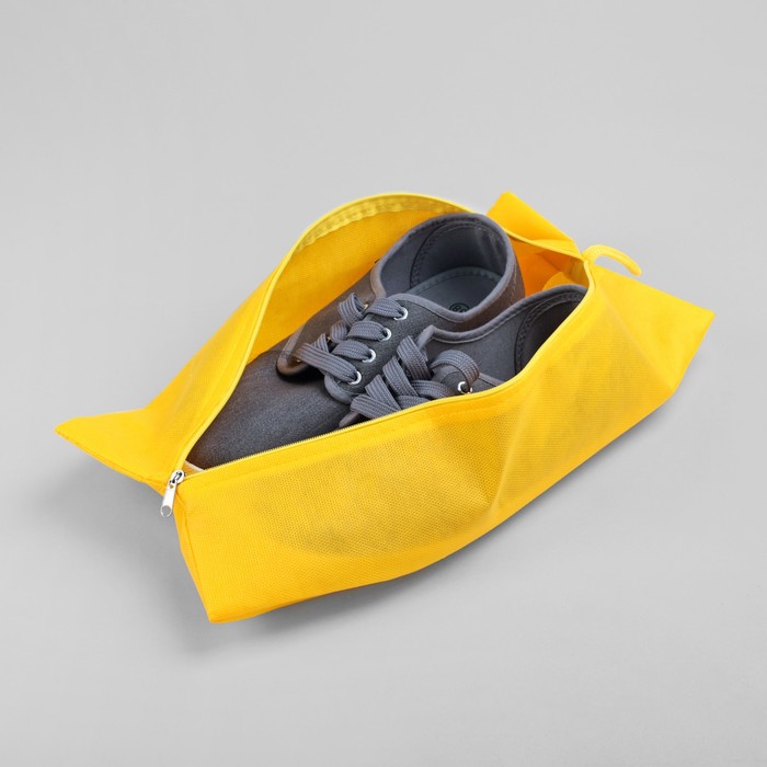 Сумка для обуви, 1 отдел на молнии, цвет жёлтый