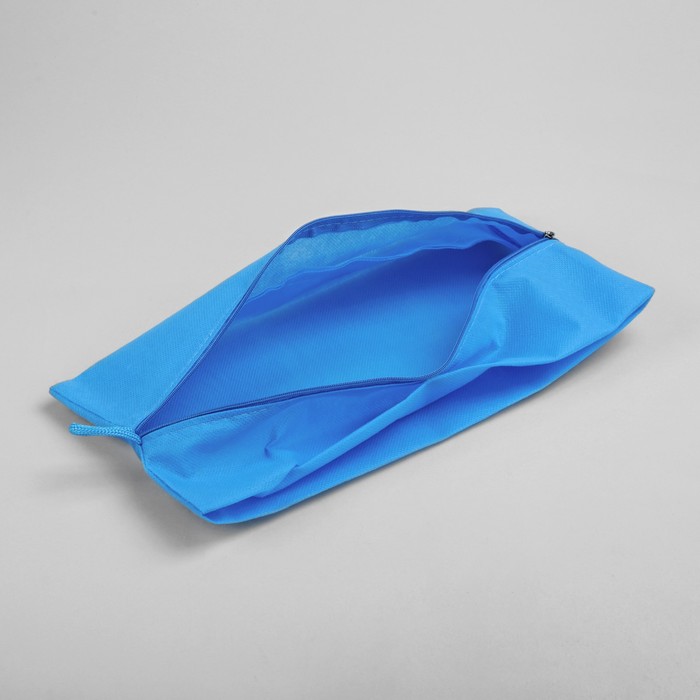 Сумка для обуви, 1 отдел на молнии, цвет голубой