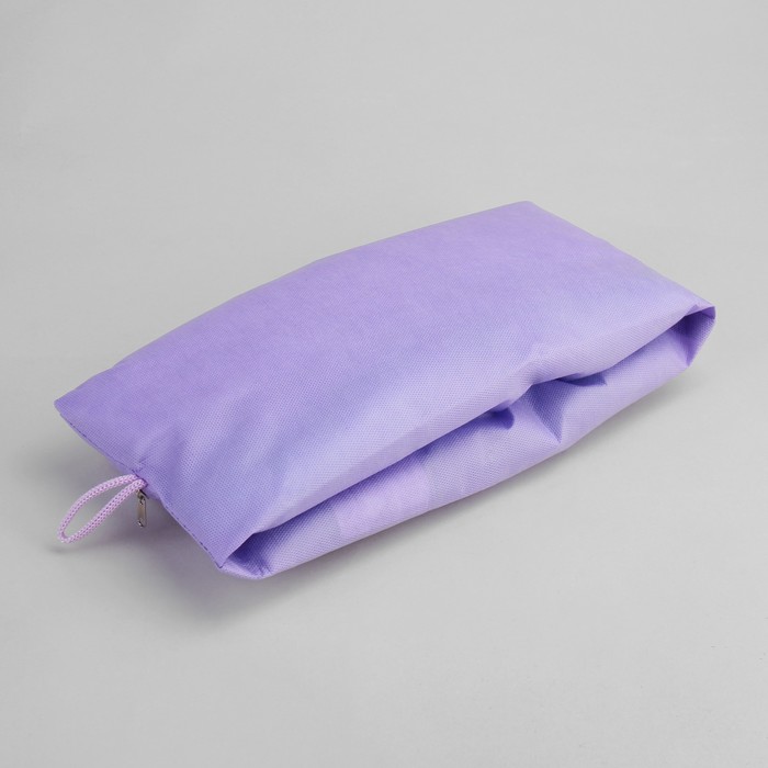 Сумка для обуви, 1 отдел на молнии, сиреневый