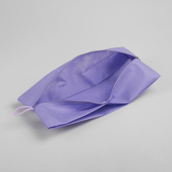 Сумка для обуви, 1 отдел на молнии, сиреневый