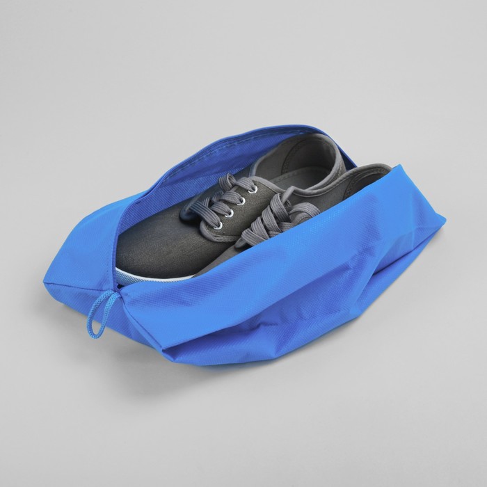 Сумка для обуви, 1 отдел на молнии, цвет васильковый