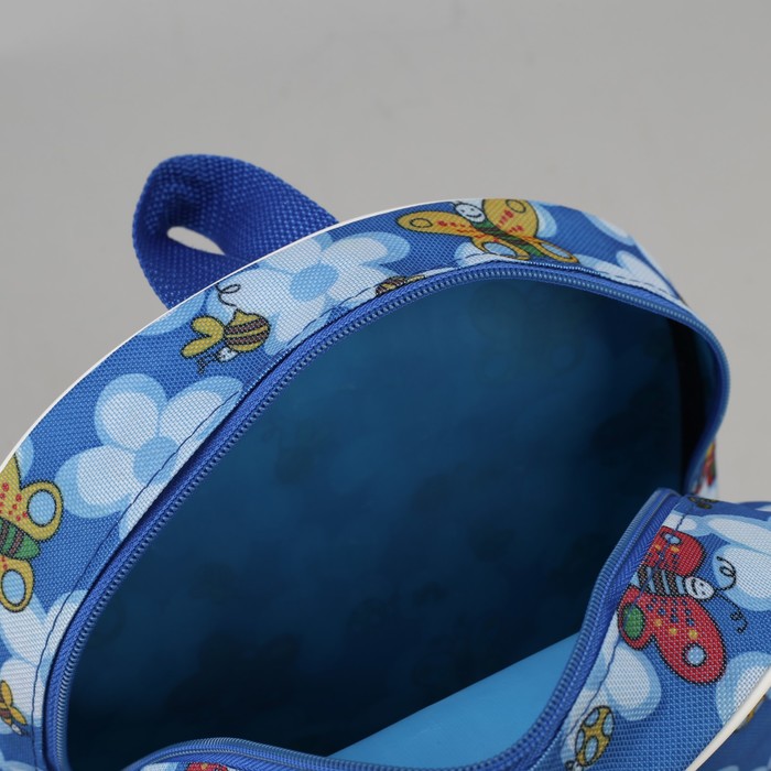 Рюкзак детский "Пчёлки", отдел на молнии, наружный карман, цвет васильковый