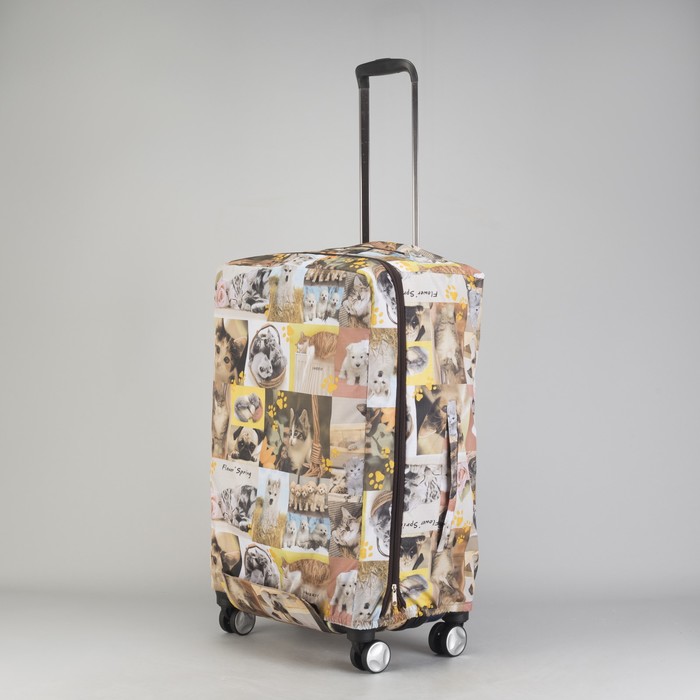 Чехол для чемодана "Кошки и собаки", расширение по периметру
