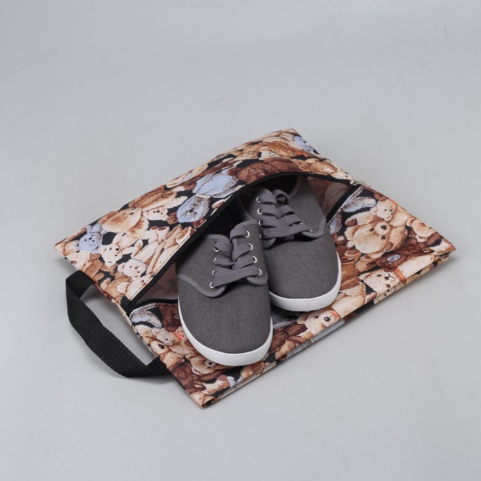 Сумка для обуви "Медведи", отдел на молнии