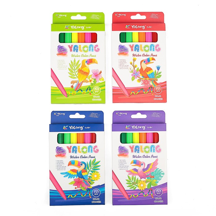 Фломастеры 08цв Магические в картонной коробке Yalong