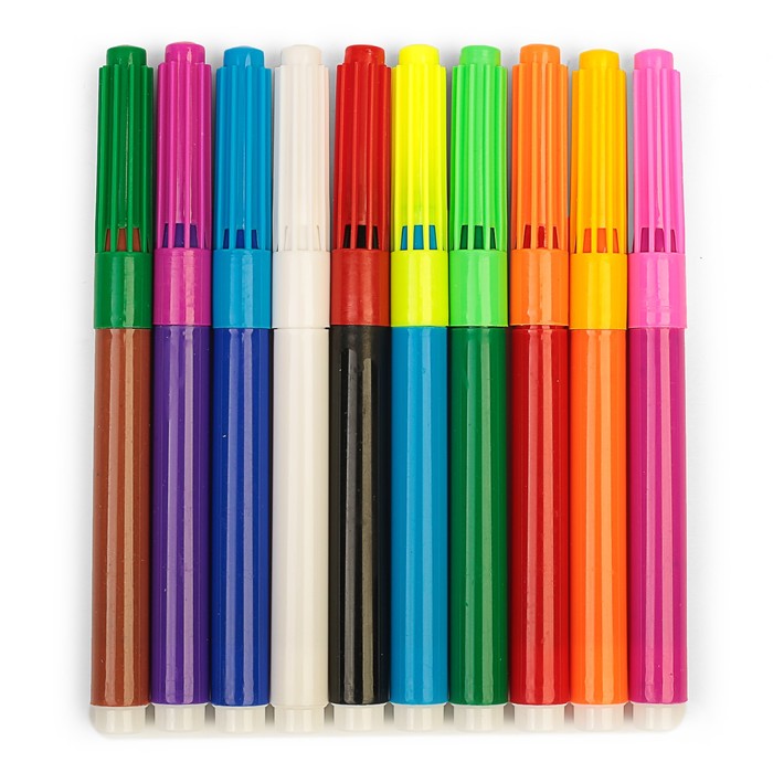 Фломастеры 10цв Магические в картонной коробке Yalong