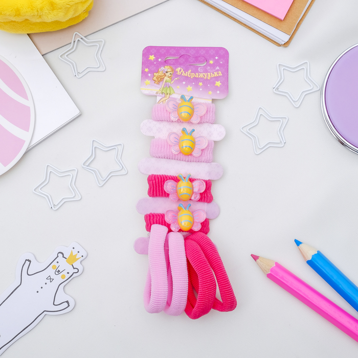 Резинка для волос "Манечка" набор 8 шт стрекозка