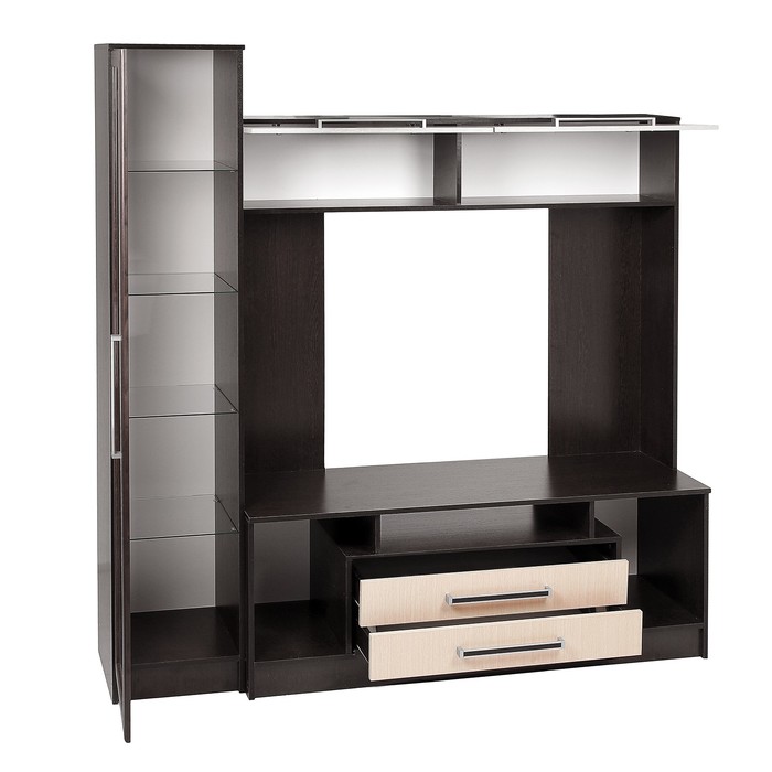 Гостиная Лидер-2, 1900х410х2000, Венге/Белфорт