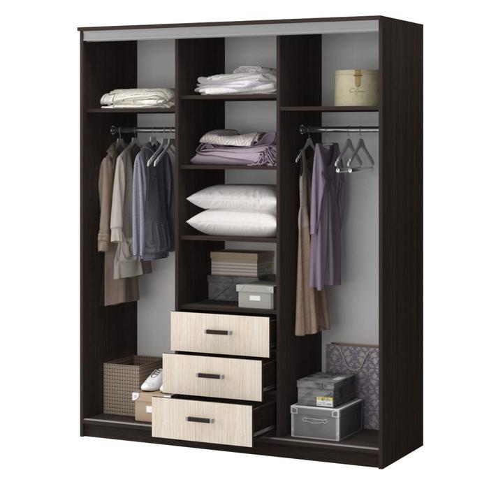 Шкаф-купе Маэстро 1.7м, 1700х580х2200, Венге/Белфорт