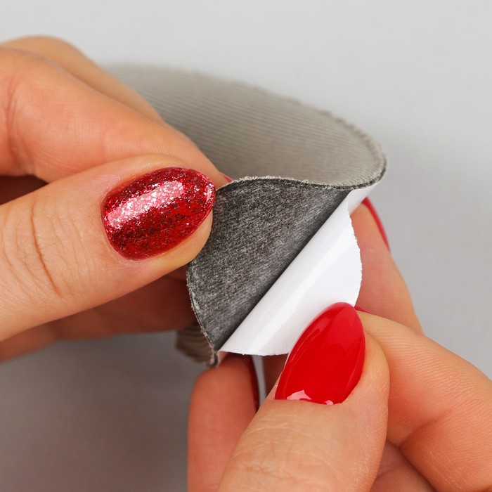 Пяткоудерживатели для обуви, клеевая основа, пара, 12,5 х 4,5см, цвет серый