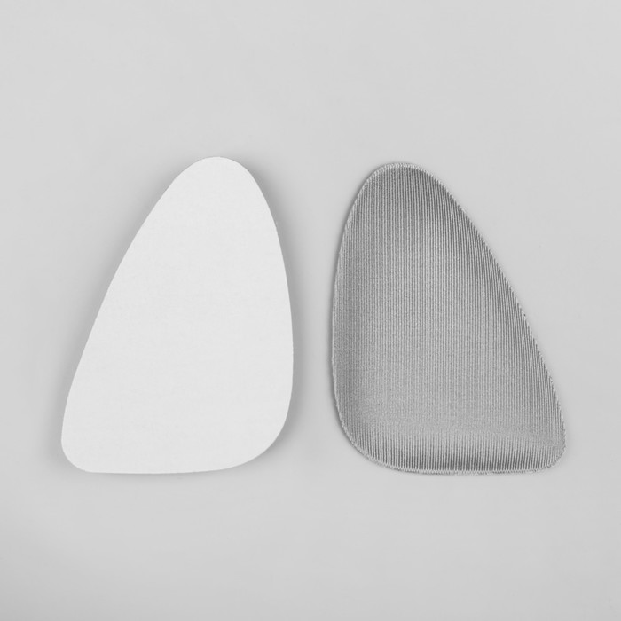 Полустельки для обуви, на клеевой основе, пара, 10 х 7см, цвет серый