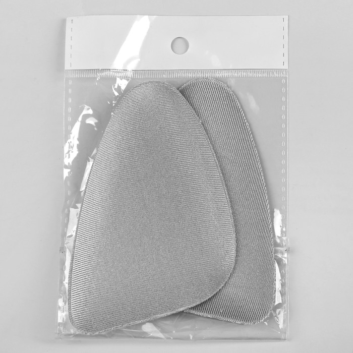 Полустельки для обуви, на клеевой основе, пара, 10 х 7см, цвет серый