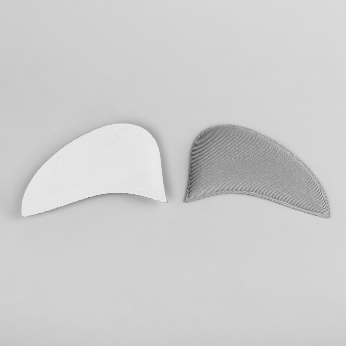 Полустельки для обуви, клеевая основа, пара, 9 х 4,5см, цвет серый