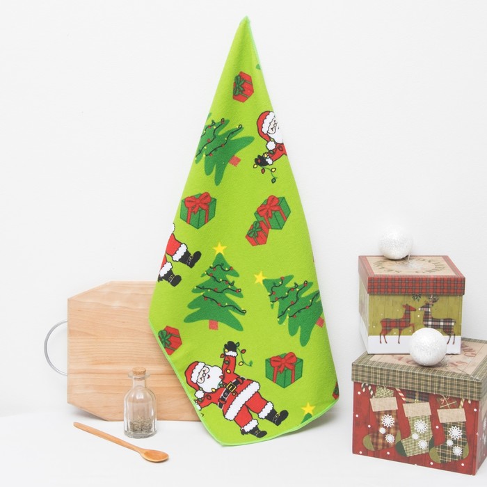 Полотенце кухонное "Доляна" 38*65 см Подарки, микрофибра