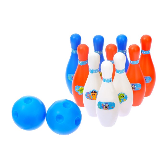 Боулинг маленький «Морской»: 10 кегель, 2 шара