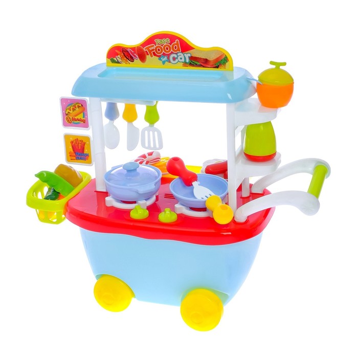 Игровой модуль кухня-тележка "Готовим вместе"