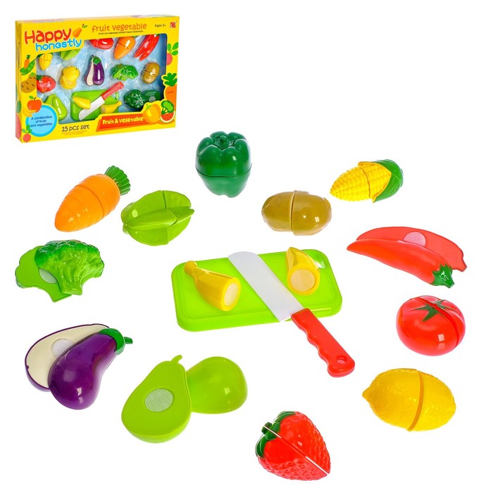 Набор продуктов для резки "Весёлая готовка", 15 предметов