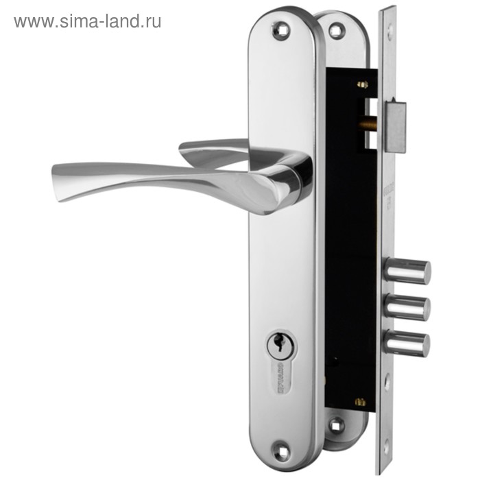 

Замок врезной Fuaro SET F9011 CP, с ручкой, цвет хром